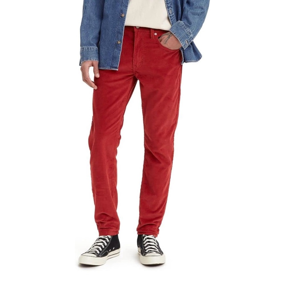 Levi’s 512 Men’s Slim Fit Taper Corduroy Brick Red Jeans Size 36 NWT